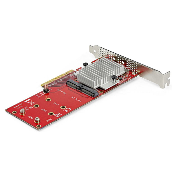 StarTech.com PEX8M2E2 x8 Dual M.2 PCIe SSD Adapter PCIe 3.0 PCI Express M.2 Netzwerkkarte