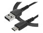 StarTech.com Cable USB-A a USB-C de 1m (RUSB2AC1MB) - USB 2.0, Carga 3A, Alta Resistencia, Doble Blindaje
