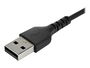 StarTech.com Cable USB-A a USB-C de 1m (RUSB2AC1MB) - USB 2.0, Carga 3A, Alta Resistencia, Doble Blindaje