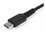 StarTech Cable USB-C a USB-C 1 Metro Negro - USB 2.0, Carga Rápida 60W, Reforzado con Fibra de Aramida, Compatible con Thunderbolt 3 y iPad Pro - Modelo RUSB2AC1MB