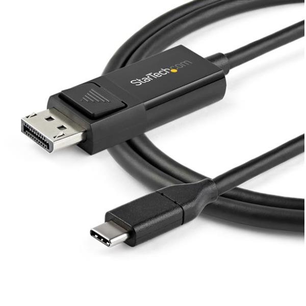 StarTech Cable USB-C a DisplayPort 1.2 Bidireccional 4K@60Hz, 1m, Negro - CDP2DP1M2NB