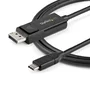 StarTech.com CDP2DP2MBD Cable Adaptador USB-C a DisplayPort 1.2 Bidireccional 2m - Negro, 4K 60Hz, HDR, 21.6Gbps, Compatible con Thunderbolt 3