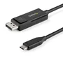 StarTech.com CDP2DP2MBD Cable Adaptador USB-C a DisplayPort 1.2 Bidireccional 2m - Negro, 4K 60Hz, HDR, 21.6Gbps, Compatible con Thunderbolt 3