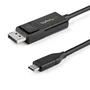 StarTech.com CDP2DP2MBD Cable Adaptador USB-C a DisplayPort 1.2 Bidireccional 2m - Negro, 4K 60Hz, HDR, 21.6Gbps, Compatible con Thunderbolt 3