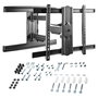 StarTech.com Soporte de Pared TV Movimiento Total hasta 80" (50 kg) 600x400 mm, Bajo Perfil, Inclinación y Giro, Negro