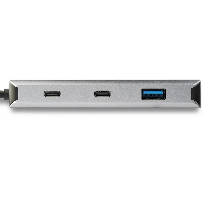 StarTech.com HB31C2A2CB Hub USB-C de 4 Puertos 2x USB-C + 2x USB-A 10Gbps USB 3.2 Gen 2 Alimentado por Bus Compatible con Thunderbolt 3, Windows, macOS, iPadOS para Portátil