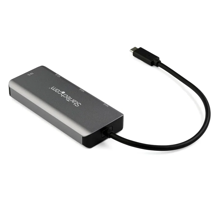 StarTech.com HB31C2A2CB Hub USB-C de 4 Puertos 2x USB-C + 2x USB-A 10Gbps USB 3.2 Gen 2 Alimentado por Bus Compatible con Thunderbolt 3, Windows, macOS, iPadOS para Portátil