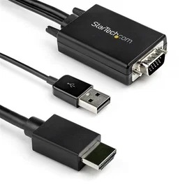 StarTech.com Adaptador VGA a HDMI 2m, Alimentado por USB, 1080p
