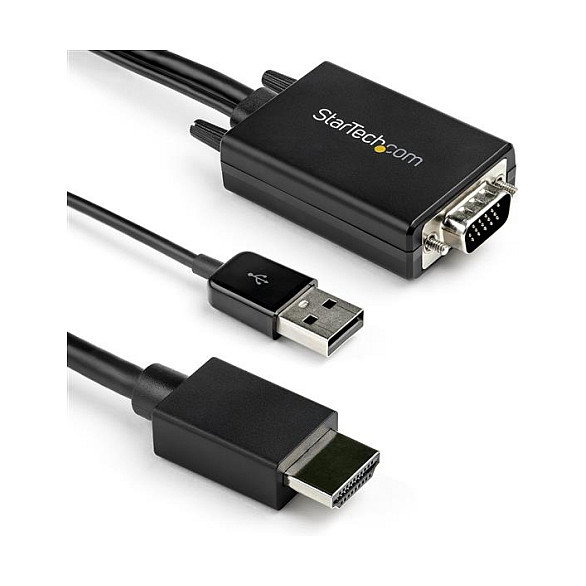 StarTech.com Cable Adaptador VGA a HDMI de 2m con Audio USB, 1080p StarTech.com Cable Adaptador VGA a HDMI de 2m con Audio USB, 1080p