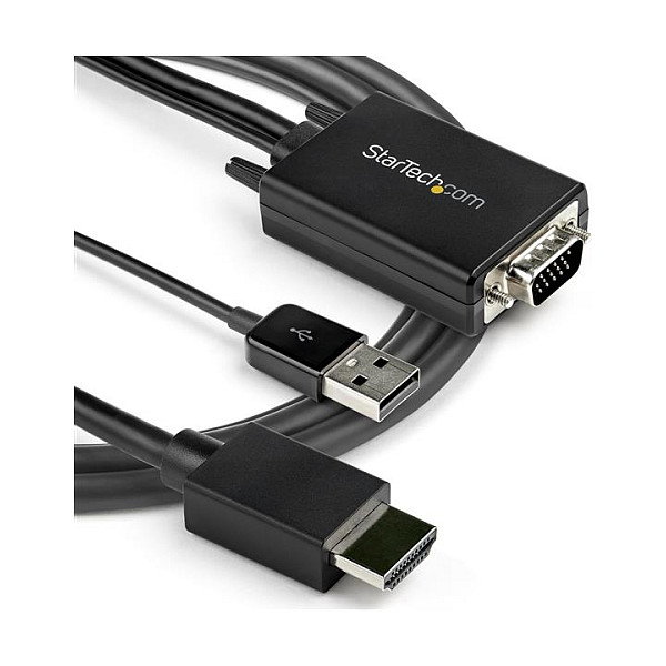 StarTech.com Cable Adaptador VGA a HDMI de 2m con Audio USB, 1080p StarTech.com Cable Adaptador VGA a HDMI de 2m con Audio USB, 1080p