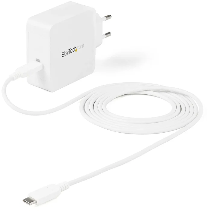 StarTech.com Cargador USB C de Pared 60W Adaptador Universal Compacto para Portátil Dell Lenovo X1 HP MacBook con Cable 2m Blanco StarTech.com Cargador USB C de Pared 60W Adaptador Universal Compacto para Portátil Dell Lenovo X1 HP MacBook con Cable 2m Blanco