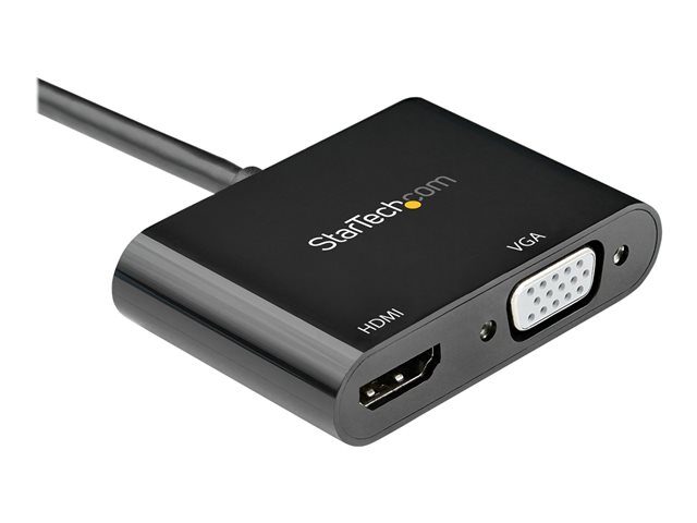 StarTech Adaptador DisplayPort a HDMI 4K 60Hz y VGA DP2VGAHD20