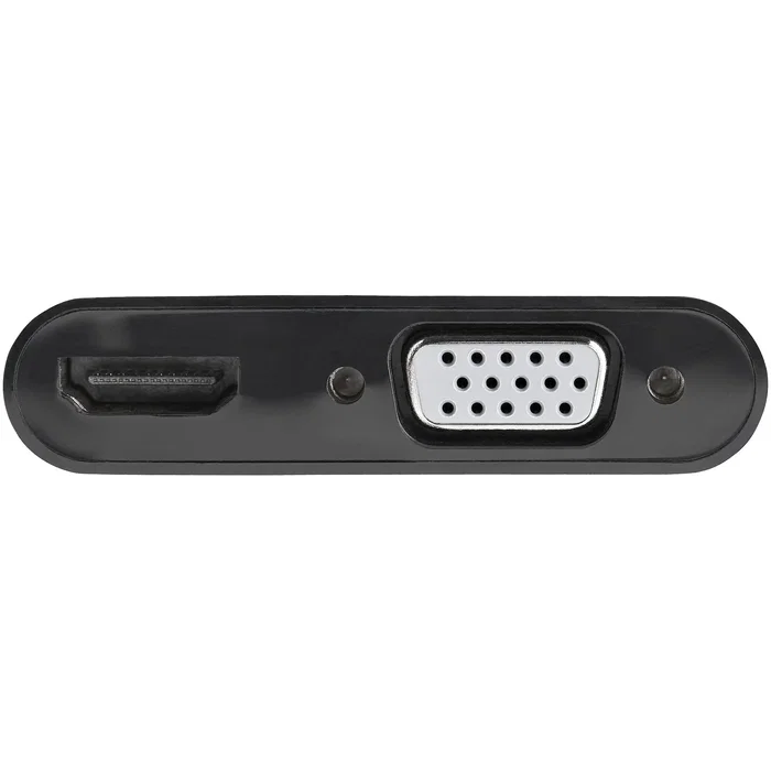 StarTech.com DP2VGAHD20 Adaptador DisplayPort a HDMI y VGA 4K 60Hz HDR para Mac, Windows, Chrome OS y Linux, Plug & Play, 2 en 1