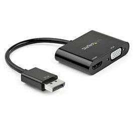 Adaptador Display Port a HDMI/VGA Startech DP2VGAHD20 4K Ultra HD Negro