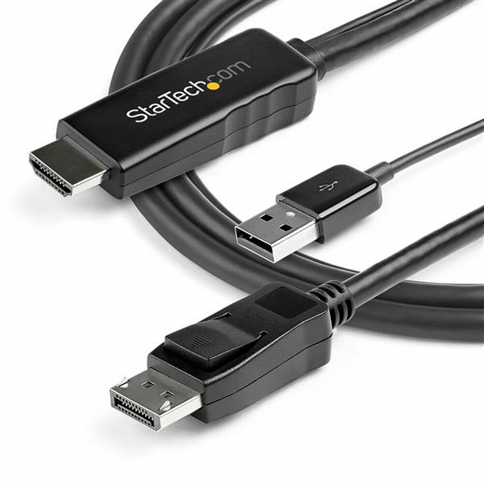 Adaptador DisplayPort a HDMI Startech HD2DPMM3M 3 m Negro Adaptador DisplayPort a HDMI Startech HD2DPMM3M 3 m Negro