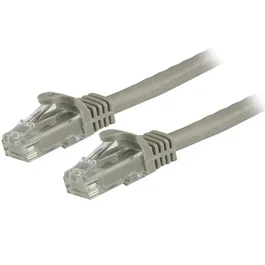 StarTech Cable de Red Cat6 1.5m U/UTP Gris - 24 AWG Cobre 100% Snagless - Gigabit Ethernet PoE Plug and Play - N6PATC150CMGR