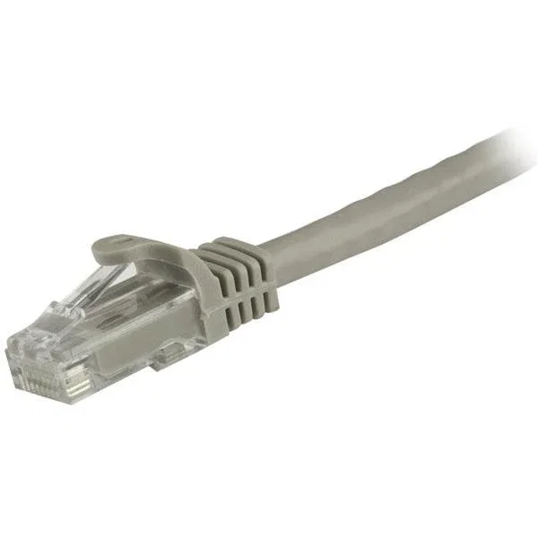 StarTech Cable de Red Cat6 1.5m U/UTP Gris - 24 AWG Cobre 100% Snagless - Gigabit Ethernet PoE Plug and Play - N6PATC150CMGR