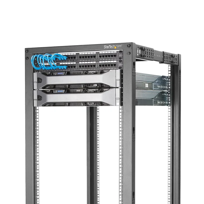 Startech Rack de marco abierto 15U de 4 columnas con profundidad ajustable Startech Rack de marco abierto 15U de 4 columnas con profundidad ajustable