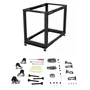 Startech Rack de marco abierto 15U de 4 columnas con profundidad ajustable