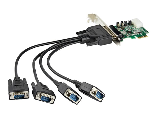 Startech PEX4S553 Tarjeta PCI Express de 4 Puertos RS232 UART 16950, Serial