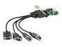 Startech PEX4S553 Tarjeta PCI Express de 4 Puertos RS232 UART 16950, Serial