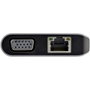 Startech Base para portátil con replicador de puertos USB 3.0 Type-C Negro Gris