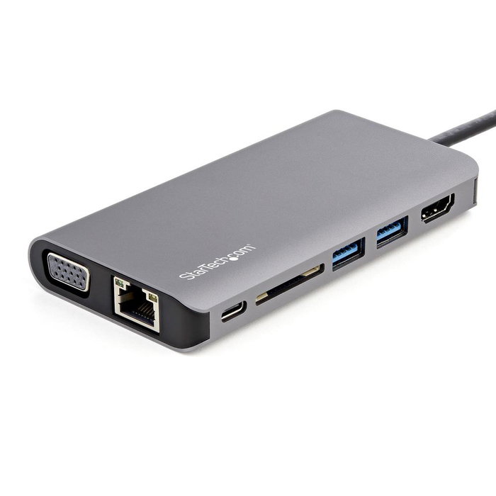Startech Base para portátil con replicador de puertos USB 3.0 Type-C Negro Gris