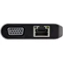 StarTech.com DKT30CHVAUSP Hub USB-C 8 en 1 con 100W Power Delivery, HDMI 4K, VGA, Ethernet Gigabit, Lector SD, 2x USB-A para MacBook, Windows, Chromebook, Portátil - Negro/Gris
