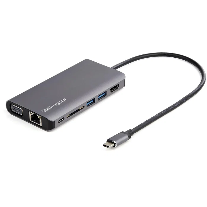 StarTech.com DKT30CHVAUSP Adaptador Multipuerto USB-C 8 en 1 con HDMI y VGA, Negro y Gris StarTech.com DKT30CHVAUSP Adaptador Multipuerto USB-C 8 en 1 con HDMI y VGA, Negro y Gris