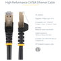 StarTech.com Cable de Red CAT6a 5m Negro RJ45 STP