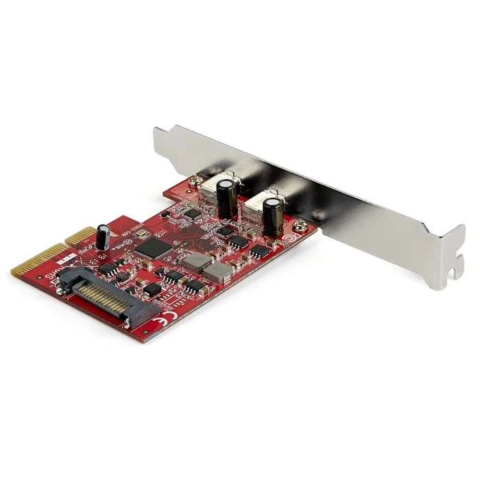 StarTech.com PEXUSB312C3 Tarjeta Adaptadora PCI Express de 2 Puertos USB-C 3.2 Gen 2 (10Gbps) Interna con ASM3142 para Windows, Linux, macOS