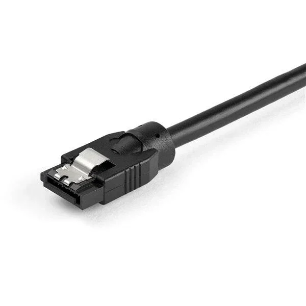 StarTech.com SATRD60CM Cable de Datos SATA III Redondeado de 0.6 m / 60 cm - 7 Pines Macho a Macho, Conectores Rectos, 6 Gbps, Negro
