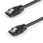 StarTech.com SATRD60CM Cable de Datos SATA III Redondeado de 0.6 m / 60 cm - 7 Pines Macho a Macho, Conectores Rectos, 6 Gbps, Negro