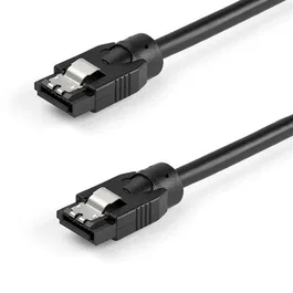 StarTech.com SATRD60CM Cable de Datos SATA III Redondeado de 0.6 m / 60 cm - 7 Pines Macho a Macho, Conectores Rectos, 6 Gbps, Negro