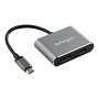 Startech Adaptador USB-C a HDMI o DisplayPort CDP2DPHD - Conversor de vídeo de doble puerto para portátil, tablet, teléfono