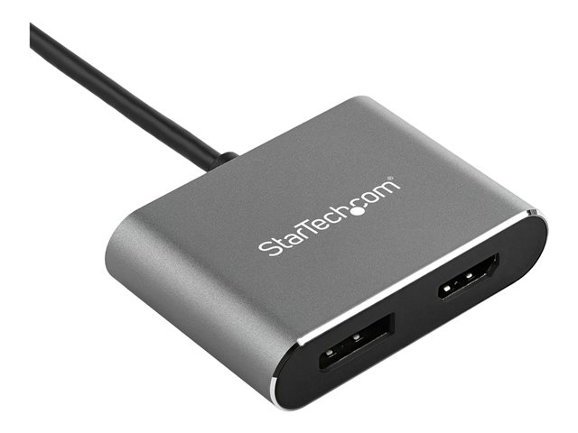 Startech Adaptador USB-C a HDMI o DisplayPort CDP2DPHD - Conversor de vídeo de doble puerto para portátil, tablet, teléfono