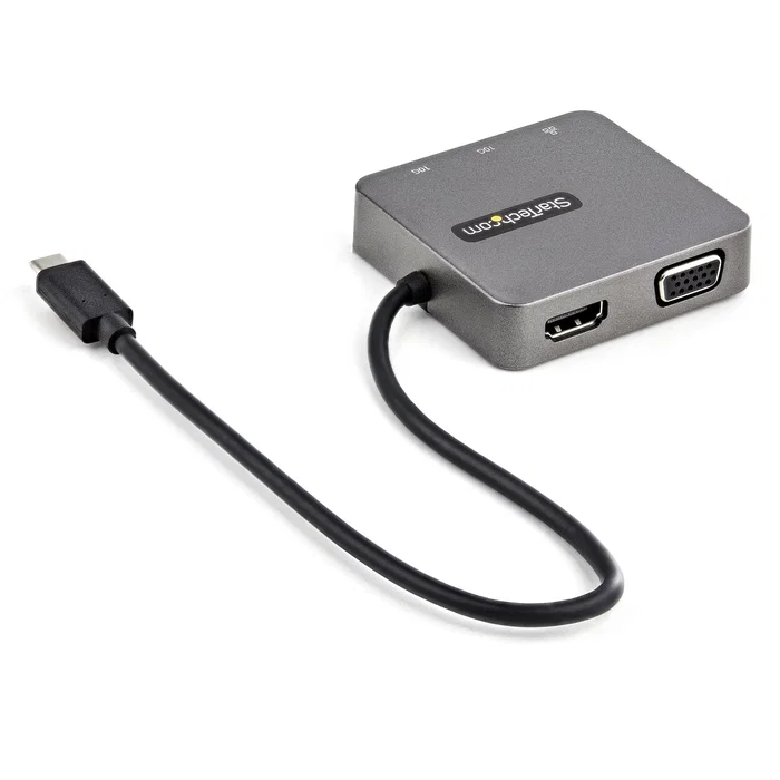 StarTech.com DKT31CHVL Dock de Viajes USB-C con HDMI 4K, VGA, USB-A, USB-C 10Gbps y Ethernet Gigabit para MacBook Pro, Windows, Chromebook, iPad Pro, iPhone 15, Surface Pro
