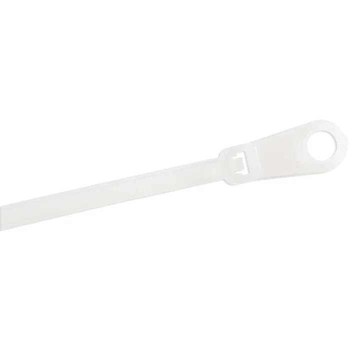 StarTech Brida Reutilizable Nylon 66 con Orificio para Montaje CBMZTS10N6 - Paquete de 100 Unidades - Blanco - Longitud 15cm (6") - Diámetro Máximo 40mm - Resistencia 18kg