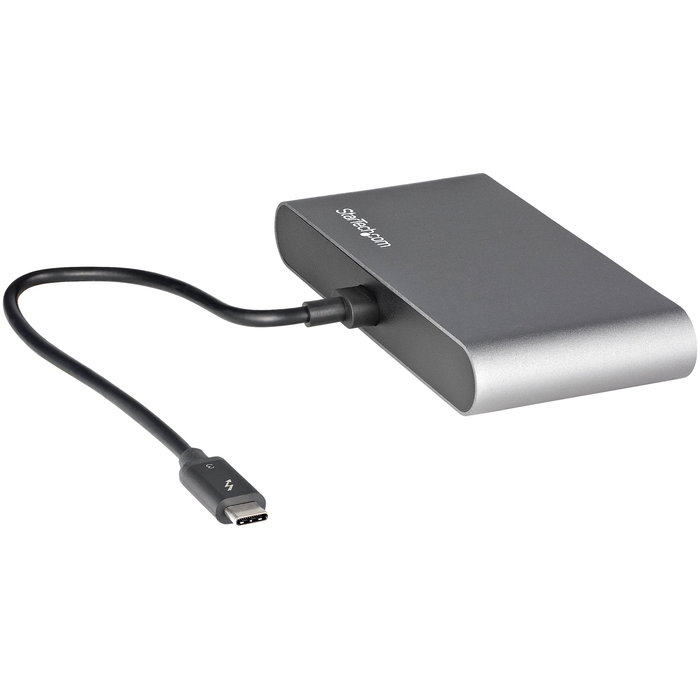 StarTech Base de Portátil Thunderbolt 3 TB3DKM2HDL - Mini Dock con 2x HDMI 4K a 60Hz, Gigabit Ethernet, USB 3.0, Compacto, Cable 28cm, Plug & Play para MacBook y Windows