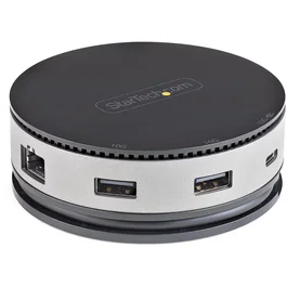 StarTech.com Adaptador Multipuertos USB-C, Docking Station USB 3.1 Gen 2 Tipo C con HDMI, DisplayPort 4K 60Hz y VGA 1080p, PD 75W, Hub 3 Puertos USB, Replicador de Puertos Móvil
