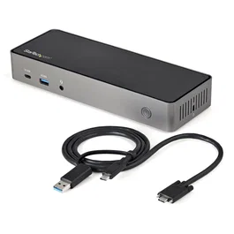 StarTech Docking Station USB-C con HDMI y 3x DisplayPort (DP) para Ordenador Portátil, USB-A