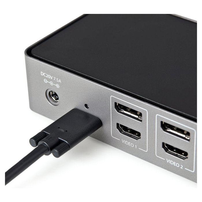 StarTech.com Docking Station USB-C y USB-A 10Gb con 3 Monitores 4K 60Hz y PD 85W StarTech.com Docking Station USB-C y USB-A 10Gb con 3 Monitores 4K 60Hz y PD 85W