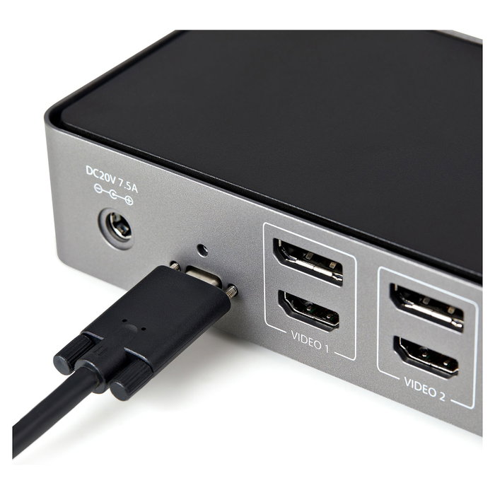 StarTech.com Docking Station USB-C y USB-A 10Gb con 3 Monitores 4K 60Hz y PD 85W StarTech.com Docking Station USB-C y USB-A 10Gb con 3 Monitores 4K 60Hz y PD 85W