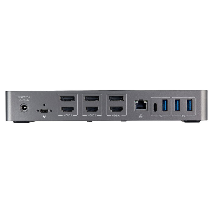 StarTech.com Docking Station USB-C y USB-A 10Gb con 3 Monitores 4K 60Hz y PD 85W StarTech.com Docking Station USB-C y USB-A 10Gb con 3 Monitores 4K 60Hz y PD 85W