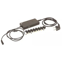 ALEE ALI90UF Fuente de Alimentación y Cargador Universal para Portátil 90W, Incluye 10 Conectores y Puerto USB 2.1A, Negro, Interiores, 110-240V