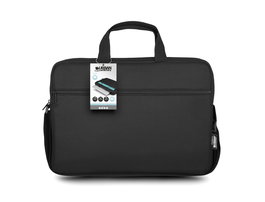 Urban Factory Nylee Maletín Vertical para Portátil 15,6" (39,6 cm) con Compartimento Protegido, Bolsillo para Documentos, Material Impermeable - Negro
