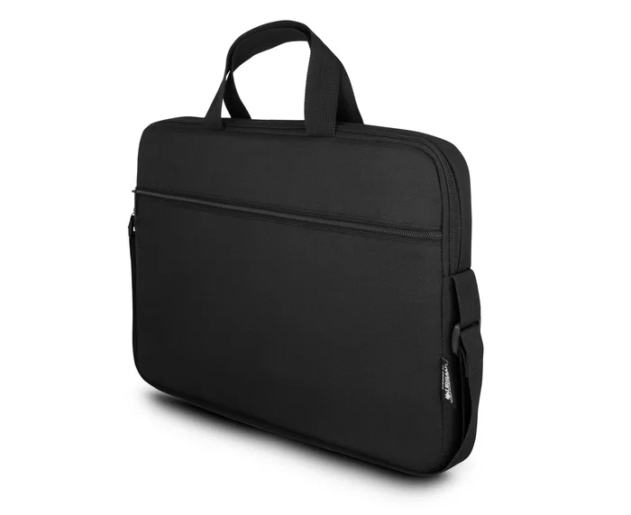 Urban Factory Nylee Maletín Vertical para Portátil 15,6" (39,6 cm) con Compartimento Protegido, Bolsillo para Documentos, Material Impermeable - Negro