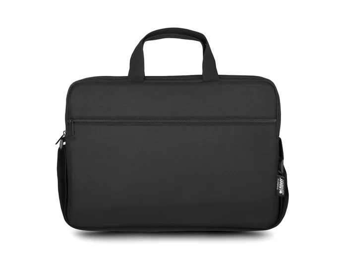 Urban Factory Nylee Maletín Vertical para Portátil 17.3" Negro - Compartimento Reforzado, Resistente al Agua, Ligero, Bolsillos para Accesorios y Documentos
