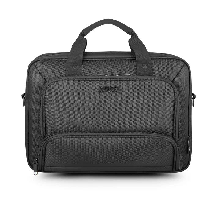 Urban Factory MTC14UF Maletín para Portátil hasta 35.6 cm (14") Negro con Compartimento para Tableta hasta 10.5" - Compartimento Organizador y Bolsillo para Cargador