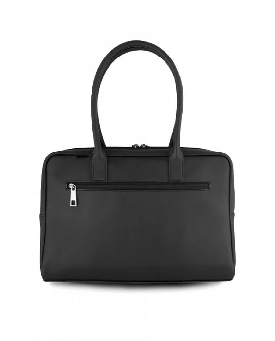 Urban Factory LWB14UF Maletín para Portátil 13/14" Bolso de Hombro Negro Estuche para Dama con Compartimento Protegido, Bolsillos y Correa Extraíble